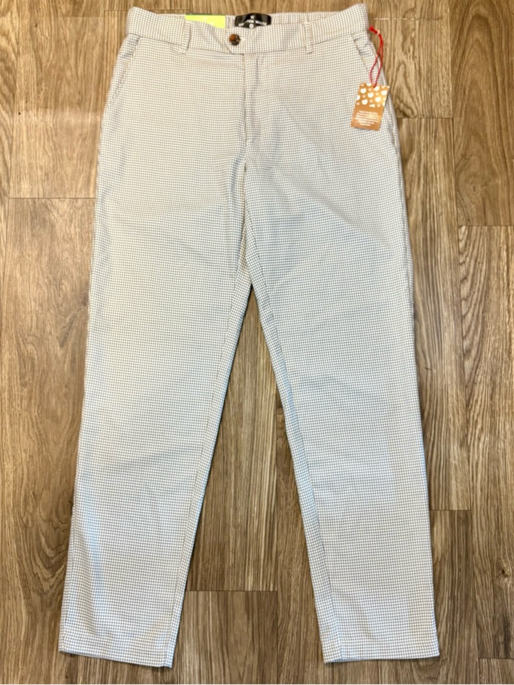 Houston White Town Black and White Micro-Check Trousers